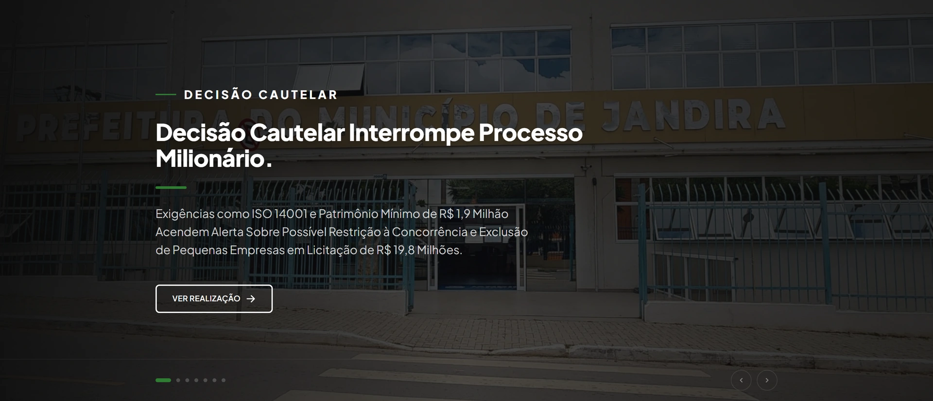 ABRAEMFAP website home featuring a recent injunction