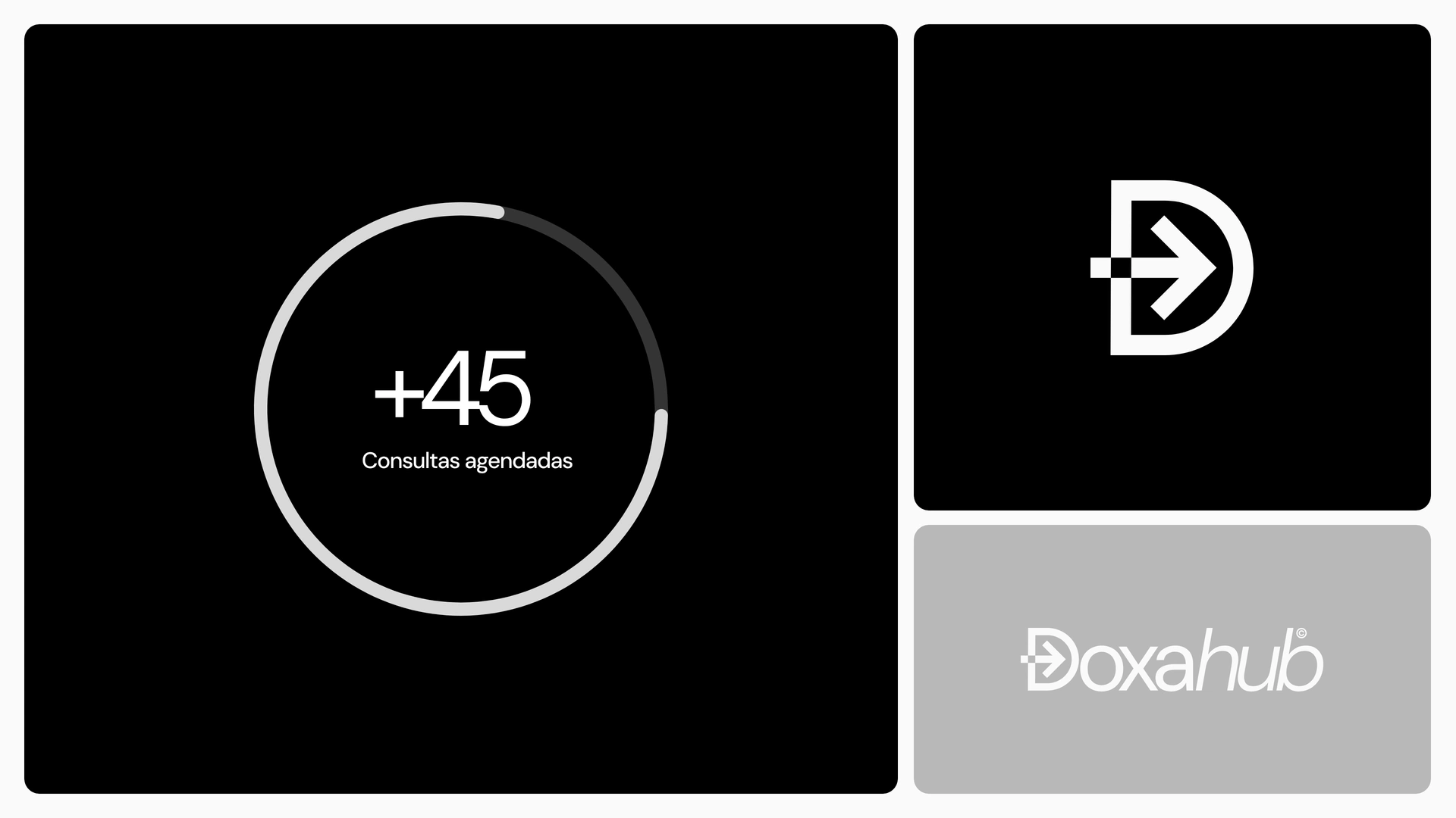 DoxaHub brand piece with the total of booked appointments